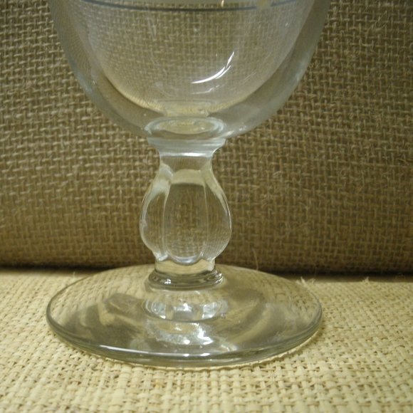 Vintage Libbey Silver Leaf Goblet Stemmed Glass - Picture 9 of 16